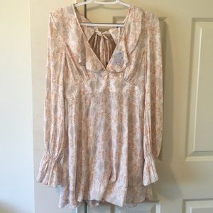 Free People Floral Woven Mini Dress (NWT) Size S